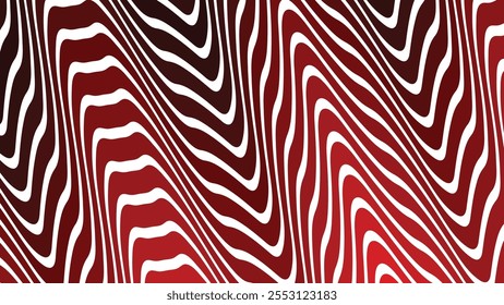 Fondo abstracto de rayas onduladas rojas para el telón de fondo o el estilo de la tela