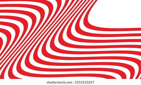 Red wavy stripes abstract background for backdrop or fabric style