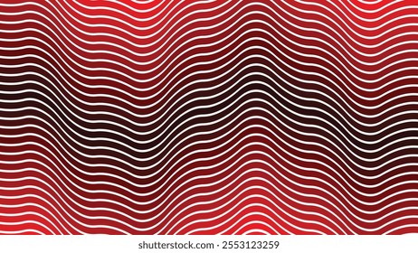 Fondo abstracto de rayas onduladas rojas para el telón de fondo o el estilo de la tela