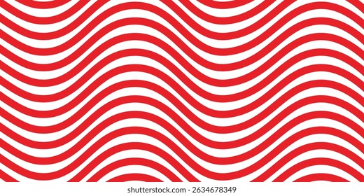 Red wavy stripes abstract background for backdrop or fabric style