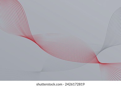 Red wavy swirl against a blue background, creating a striking visual contrast