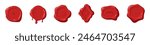 Red wax seal stamp, certificate seals.