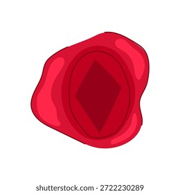 Sello de sello de cera roja que crea un emblema antiguo, vintage y tradicional, proporcionando seguridad, privacidad y autenticidad para documentos o anuncios oficiales