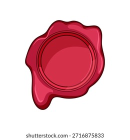 Roter Wachsstempel mit einem kreisförmigen, unbedruckten Stempel, der die Authentizität, Qualität und behördliche Zulassung für sichere Dokumente und wichtige Mitteilungen symbolisiert