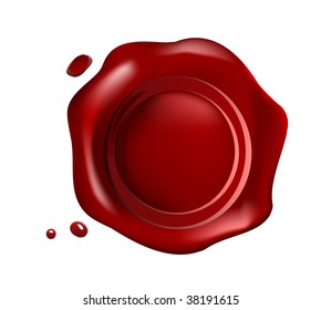 Vector de sello de cera roja