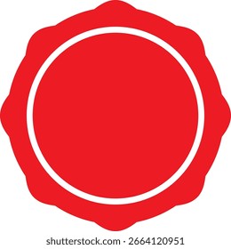 Diseño de Vector de sello de cera roja