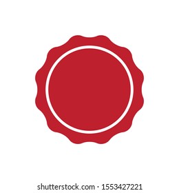 Red Wax seal vector illustration