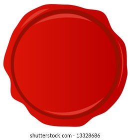 sello de cera roja con espacio para copyspace - vectorial