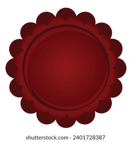 Sello de cera roja. ilustración vectorial