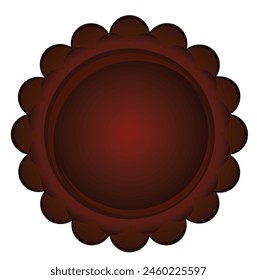 Red wax stamp. vector illustration