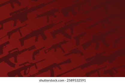 Red weapons guns wallpaper, Collection of guns vector Assets, Multiple guns Assets background