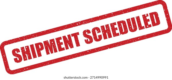 A red weathered stamp mark confirming that a goods delivery has been arranged, suitable for business correspondence and records.