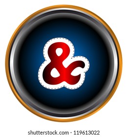 Red And web icon on a white background