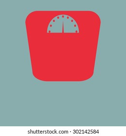 Red Web icon- scales, weighing, weight, balance 