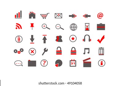 Red Web Icons