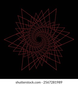 Red Web On Black Background Abstract Stock Vector