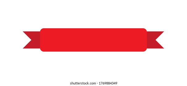 Red Web Ribbon Vector Illustration isolated.