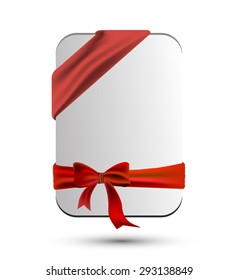Red Web Ribbons Set With Gradient Mesh, Vector Illustration