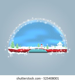 Red web site header. Christmas and New Year's elements. Design for menu bar, decoration website. Theme for online shopping on Winter Sales. Vector