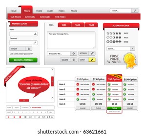 Red web template