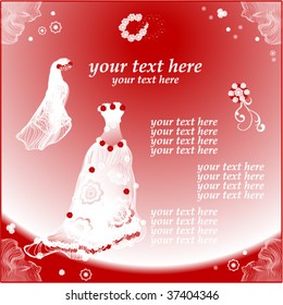 red wedding invitation