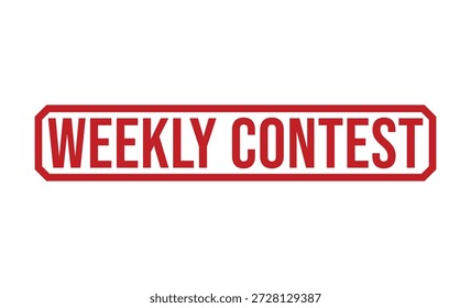 Anuncio Semanal Rojo Del Concurso con El Texto Blanco Negrita