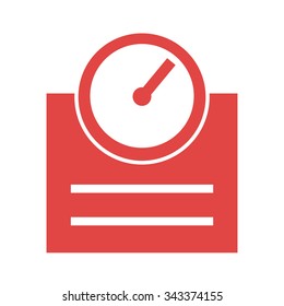 Red Weighing Machine Sign