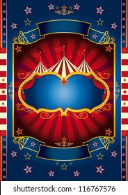 Red wheel circus. A new circus background for your show