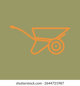 Red Wheelbarrow for Hauling Materials