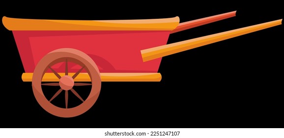 red wheelbarrow for transporting things