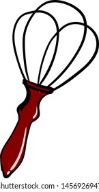 Susurro rojo, ilustración, vector sobre fondo blanco