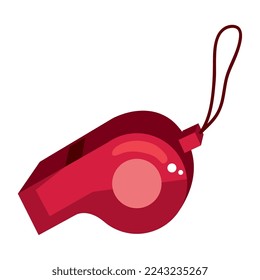red whistle accessory isolated icon