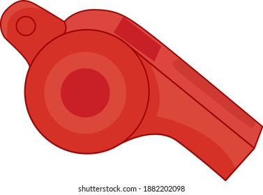 rote Pfeifen, Illustration, Vektorgrafik auf weißem Hintergrund.
