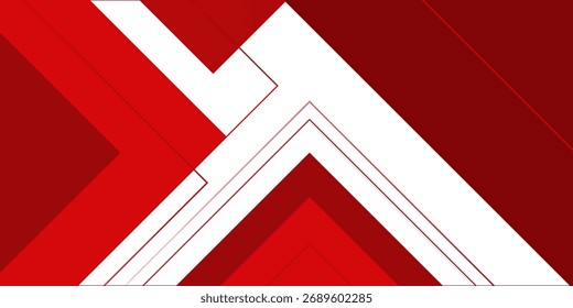 Red white abstract background. Dynamic shapes composition. Eps10 vector
