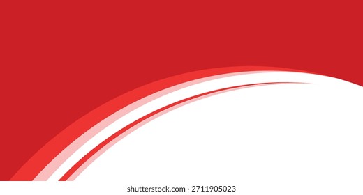 Fondo abstracto rojo y blanco con líneas curvas fluidas y Gradientes suaves, perfecto para Plantillas corporativas y visuales de marketing.