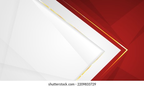 red and white abstract background with geometric elements for modern presentation template design