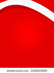 fundo abstrato vermelho e branco. fundo vetorial moderno com ondas curvas vermelhas e brancas suaves