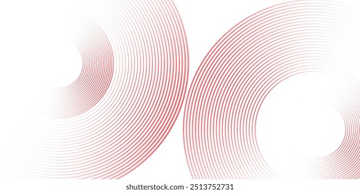 Red white abstract background overlap layer on bright space with circles effect decoration. Modern banner with lines style. Graphic design element stripes concept for flyer, card, or brochure cover