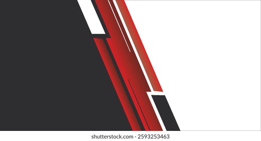 Red white abstract background overlap layer on bright space with diagonal lines effect decoration. Modern graphic design element cutout style concept for web banner, flyer, card, or brochure cover