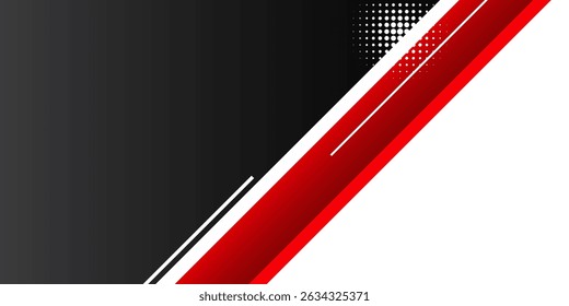Red white abstract background overlap layer on bright space with diagonal lines effect decoration. Modern graphic design element cutout style concept for web banner, flyer, card, or brochure cover