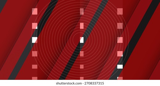 Red white abstract background overlap layer on bright space with diagonal lines effect decoration. Modern graphic design element cutout style concept for web banner, flyer, card, or brochure cover