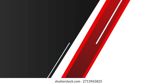 Red white abstract background overlap layer on bright space with diagonal lines effect decoration. Modern graphic design element cutout style concept for web banner, flyer, card, or brochure cover