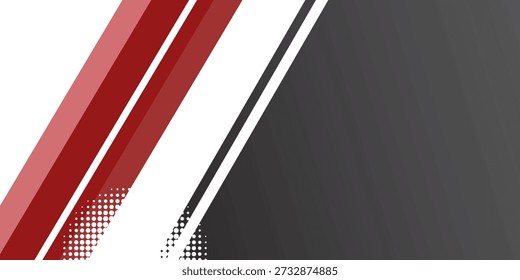 Rot weiß abstrakten Hintergrund Überlappungsschicht auf hellen Raum mit diagonalen Linien Effekt Dekoration. Modernes Design Element Ausschnitt Stil Konzept für Web-Banner, Flyer, Karte oder Broschüre Abdeckung