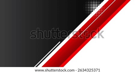 Red white abstract background overlap layer on bright space with diagonal lines effect decoration. Modern graphic design element cutout style concept for web banner, flyer, card, or brochure cover