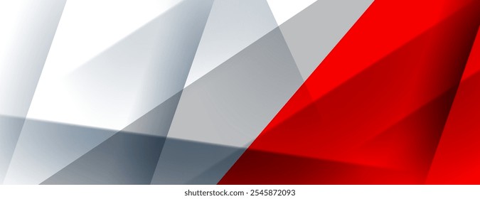 red and white abstract background with overlapping stripes for corporate design