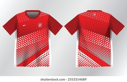 red and white abstract background pattern for sport jersey design mockup