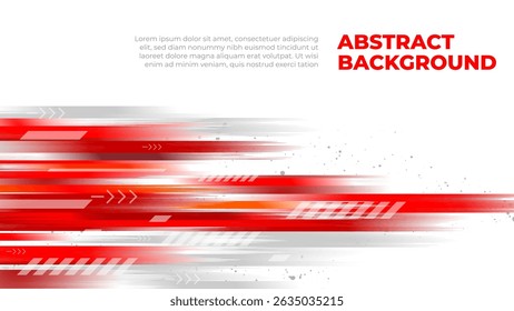  Red and white abstract background, sports banner with dynamic shape ideal for sport themed events, racing posters, promotional flyers, cover, presentation backdrop and social media