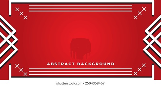 Red And White Abstract Background Template