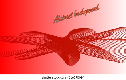 red and white abstract background with red waves
