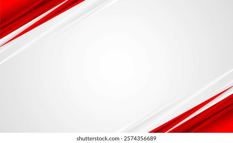 Red and white abstract corporate background. Vector illustration. Graphic concept for your design